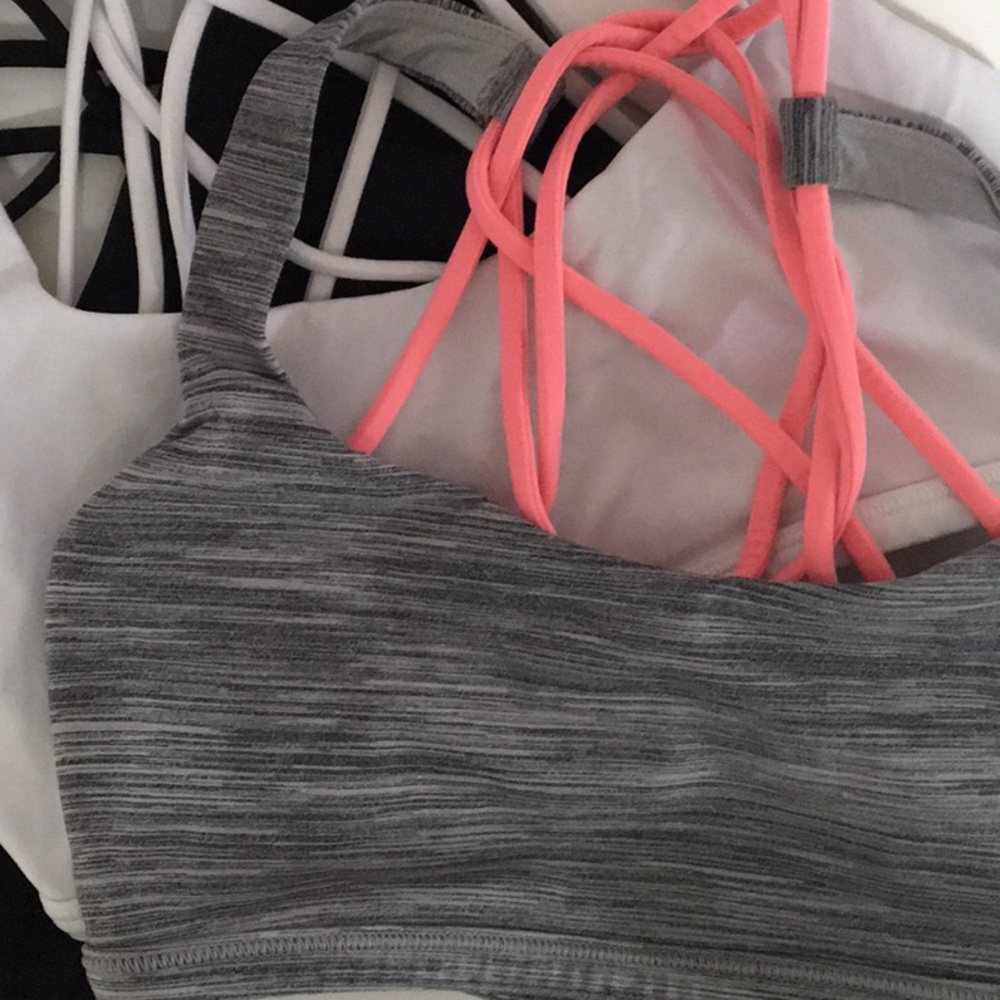 Grey and neon pink straps only size 4